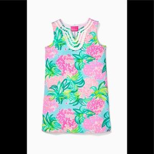 NWOT Lilly Pulitzer MINI HARPER SHIFT Blue Ibiza Pineapple Shake Blue Size M